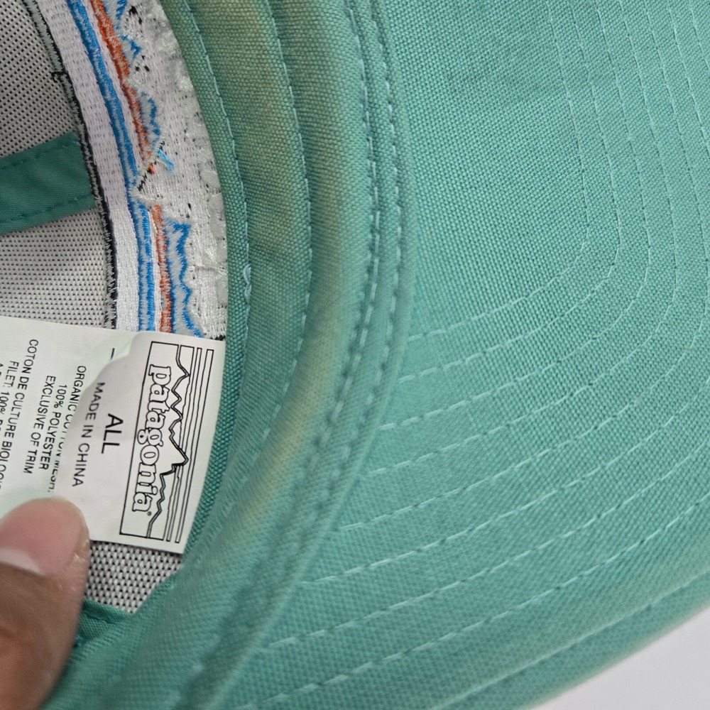 Patagonia Men‎ Hat One Size Green Trucker Logo Embroidered Organic Cotton READ - Picture 8 of 9